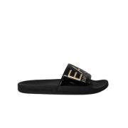 Emporio Armani EA7 Svarta Slip-On Tofflor Sommarstil Black, Herr