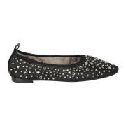 Tory Burch Svarta Crystal Ballet Flats Black, Dam