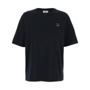 Maison Kitsuné Fox Head Patch Svart T-shirt Black, Dam