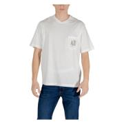 Armani Exchange Tryckad rundhalsad t-shirt White, Herr