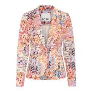 ICHI Geranium Multi Ikat Aop Blazer Jacka Multicolor, Dam