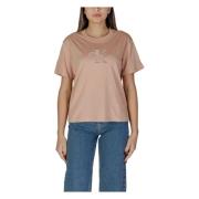 Calvin Klein Jeans Rosa Logo Tee Classic Fit Pink, Dam