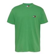 Tommy Jeans Grön Bomull Rund Hals T-shirt Green, Herr