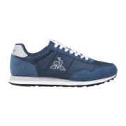 le coq sportif Blå Nylon Läder Sneakers Blue, Herr