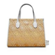 Guess Halm Toteväska med All-Over Logotyp Beige, Dam