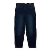 Oltre Pojkars smala jeans med smyckedetaljer Blue, Dam