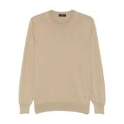 Fay Stilig Herr Sweatshirt i Ljus Öken Beige, Herr