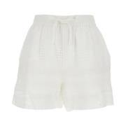 Isabel Marant Étoile Vit Spetsdetalj Bomull Dam Shorts White, Dam