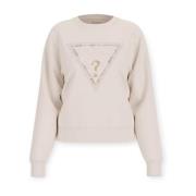 Guess Stiliga hoodies för en trendig look Beige, Dam