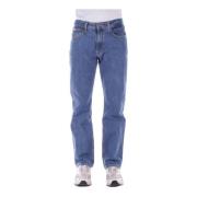 Guess Logga Bakficka Jeans Blue, Herr