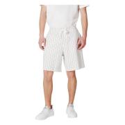 Armani Exchange Sportiga Bermuda Shorts för Män Beige, Herr