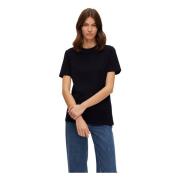 Selected Femme Ekologisk bomull T-shirt Klassisk Design Black, Dam