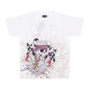 Ed Hardy Skull Love Grafisk T-shirt Vit White, Herr