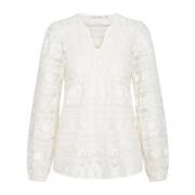 RUE de FEMME Delikat Suzie Blus i Off White White, Dam