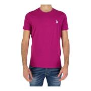 U.S. Polo Assn. Casual Bomull T-shirt Pink, Herr