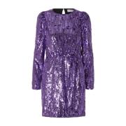 Selected Femme Ari-Colyn LS Kort Paljettklänning Purple, Dam