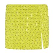 DES PHEMMES Snygg Broderad Minikjol Yellow, Dam