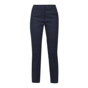 Max Mara Weekend Gabardine Straight Leg Byxor Blue, Dam