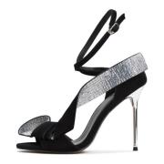 Cesare Gaspari Stiletto High Heeled Sandals Mireille Black, Dam