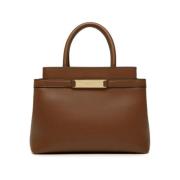 Bally Brun Läder Deco Tote Väska Brown, Dam