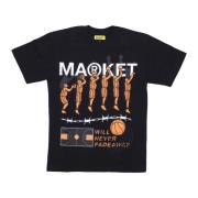 MARKET Vit Herr Jump Shot Tee Black, Herr