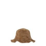 HENDER SCHEME Mocka Läder Dragsko Bucket Hat Brown, Herr