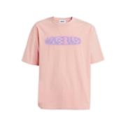 AMBUSH Avslappnad Bomull T-shirt Pink, Herr