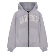 BARROW Ljusgråmelerad Zip Hoodie Gray, Herr