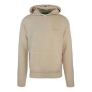 GARMENT WORKSHOP Boxy Fit Hoodie Broderad Tröja Beige, Herr