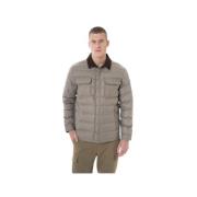 U.S. Polo Assn. Quiltad Jacka med Sammet Krage Beige, Herr