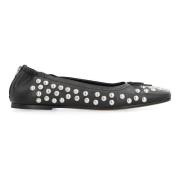 Golden Goose Studded Läder Ballet Flats Black, Dam