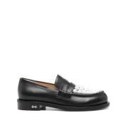 MACH & MACH Bicolour Pearl Loafers Black, Dam