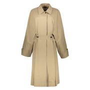 LOW CLASSIC Klassisk Trenchcoat med Bälte Beige, Dam