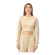 Patrizia Pepe Beige Tröja med Underbust Wire Beige, Dam