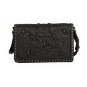 Ermanno Scervino Mini Flap Promise Väska med Justerbar Rem Black, Dam