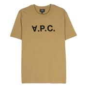 A.P.C. Unik T-shirt - Stilren och bekväm Beige, Herr