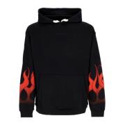 VISION OF SUPER Flames Hoodie Svart/Röd Black, Herr