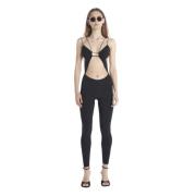 AMAZUIN Svart Jumpsuit Klänning Black, Dam