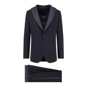 GIORGIO Ulltuxedo med Peak Revers Blue, Herr