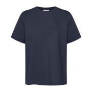 ICHI Klassisk Tee Top Total Eclipse Blue, Dam