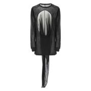 Rick Owens Svart bomulls-T-shirt med utskurna detaljer Black, Herr