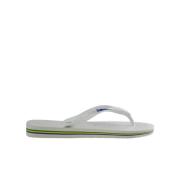 Havaianas Brasiliansk Flagga Flip Flops White, Herr