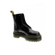 Dr. Martens Svarta läderankelstövlar Black, Dam