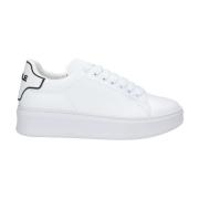 Gaëlle Paris Vit Sneaker med 4 cm Gummisula White, Herr