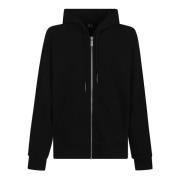 44 Label Group Klassisk Zip Hoodie Black, Herr