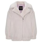 Cesare Gaspari Faux Fur &amp; Shearling Jackets White, Dam