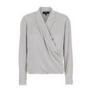 Theory Metallic Blus med Peak Revers Gray, Dam