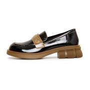 Cesare Gaspari Lackläderloafers - Svart Black, Dam