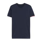 RRD Blå Crew Neck T-shirt med Kontrasterande Trim Blue, Herr