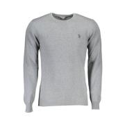 U.S. Polo Assn. Lyxig Crew Neck Sweater Gray, Herr